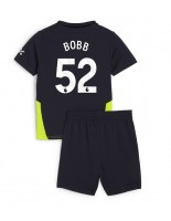 Manchester City Oscar Bobb #52 Vieraspaita Lasten 2024-25 Lyhythihainen (+ shortsit)